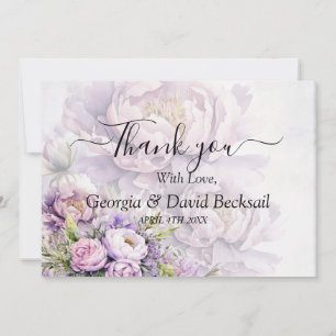 Merci de Mariage de Lavande d'aquarelle