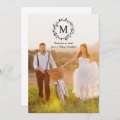 Merci de Mariage de monogramme de couverture de co (Devant / Derrière)