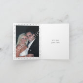 Merci de mariage de motif géométrique noir et blan (Intérieur)