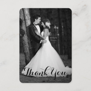 Merci de mariage de photo de manuscrit