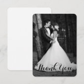 Merci de mariage de photo de manuscrit (Devant / Derrière)