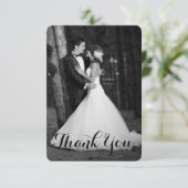 Merci de mariage de photo de manuscrit (Debout devant)