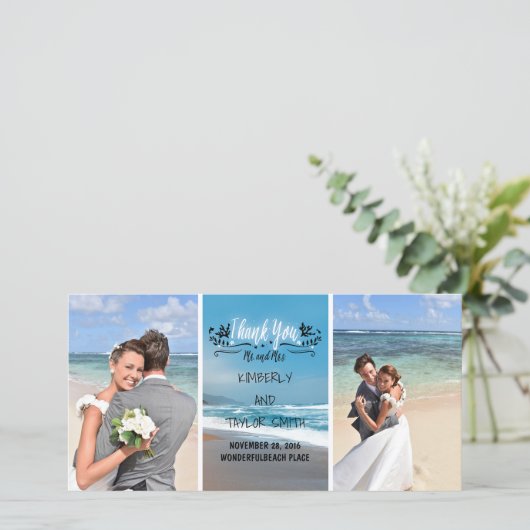 Merci de mariage de plage (Debout devant)