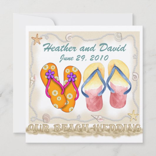 Merci de mariage de plage - SRF (Devant)