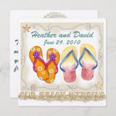 Merci de mariage de plage - SRF (Devant / Derrière)