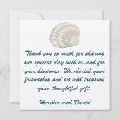 Merci de mariage de plage - SRF (Dos)