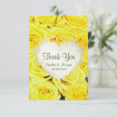 Merci de Mariage de rose jaune (Debout devant)