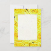 Merci de Mariage de rose jaune (Dos)