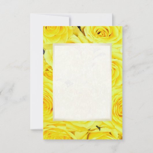 Merci de Mariage de rose jaune (Dos)