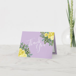 Merci de Mariage de Rose jaune clair et violet Lil