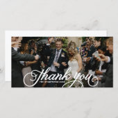 Merci de Mariage de script féminin blanc (Devant / Derrière)