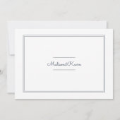 Merci de Mariage de script simple minimaliste (Dos)