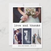 Merci de Mariage de texte de machine simple | 4 Ph (Devant)