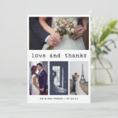 Merci de Mariage de texte de machine simple | 4 Ph (Debout devant)