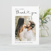 Merci de Mariage de texte et de photo simple (Debout devant)