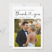 Merci de Mariage de texte et de photo simple (Devant)