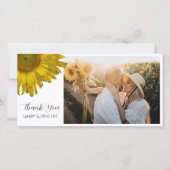 Merci de Mariage de tournesol jaune Carte photo (Devant)