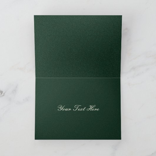 Merci de mariage d'hiver Silver vert (Intérieur)
