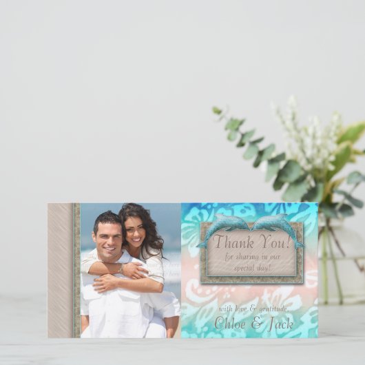 Merci de mariage Dolphin Beach Photocard (Debout devant)