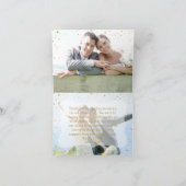 Merci de Mariage d'or géométrique de photos défraî (Intérieur)