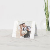 Merci de Mariage d'or géométrique de photos défraî (Dos)