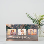 Merci de mariage du coucher de soleil sur la plage (Debout devant)