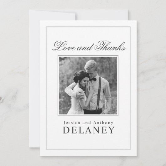 Merci de mariage élégant avec votre photo (Devant)