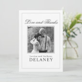 Merci de mariage élégant avec votre photo (Debout devant)