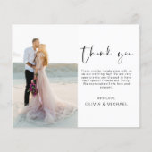 Merci de mariage élégant budget Carte photo (Devant)