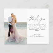 Merci de mariage élégant budget Carte photo (Devant)