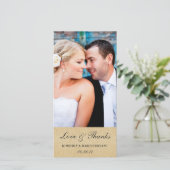 Merci de mariage élégant Carte photo / Champagne (Debout devant)