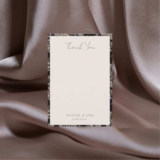 Merci de mariage élégant de la Chine noire