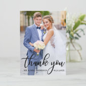 Merci de mariage élégant moderne photo (Debout devant)