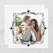 Merci de mariage élégant Photo personnalisée (Devant / Derrière)