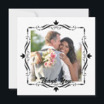 Merci de mariage élégant Photo personnalisée<br><div class="desc">Carte de remerciements élégante et moderne à envoyer à vos invités mariages avec l'une de vos photos préférées de votre grand jour.</div>