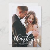 Merci de mariage en calligraphie moderne et élégan (Devant)