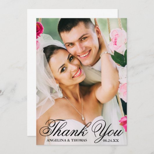 Merci de mariage et de fiancée (Devant / Derrière)