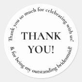 Merci de mariage Favor Sticker de mariage (Devant)