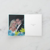 Merci de mariage fleuri fleuri bleu (Intérieur)