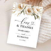 Merci de Mariage floral Boho Rustique