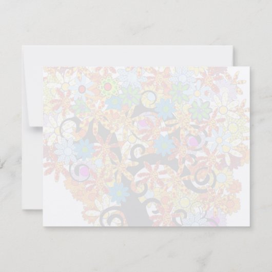 Merci de Mariage LoveTree à fleurs multicolores (Dos)