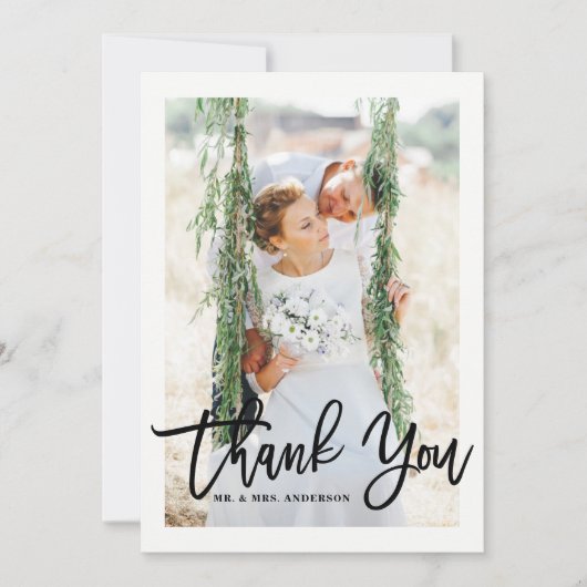 Merci de Mariage photo à la main (Devant)