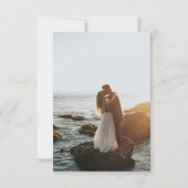 Merci de Mariage photo fleur sauvage rose délicat (Dos)