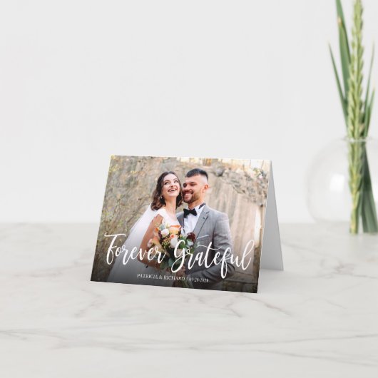 Merci de Mariage photo pour toujours gracieux et é (Devant)