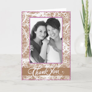 Merci de Mariage photo Taupe et Lavender