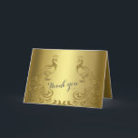 Merci de Mariage Royal Gold Abstrait Peacock<br><div class="desc">Design très élégant avec des Peacocks arrière - plan doré et abstrait or brillant pour un événement spécial mariage. Il donnera une touche unique à votre style mariage. Sois différent ! Personnalisez avec vos propres informations. Si vous devez déplacer le texte ou modifier la taille, la police ou la couleur,...</div>
