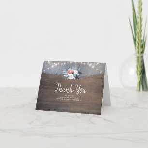Merci de Mariage rustique et bleu poussiéreux