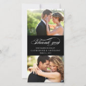 Merci de mariage tout simplement élégant - Noir (Devant)