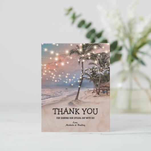 Merci de mariage tropical Vintage Beach (Debout devant)