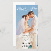 Merci de Mariage vertical simple (Devant / Derrière)